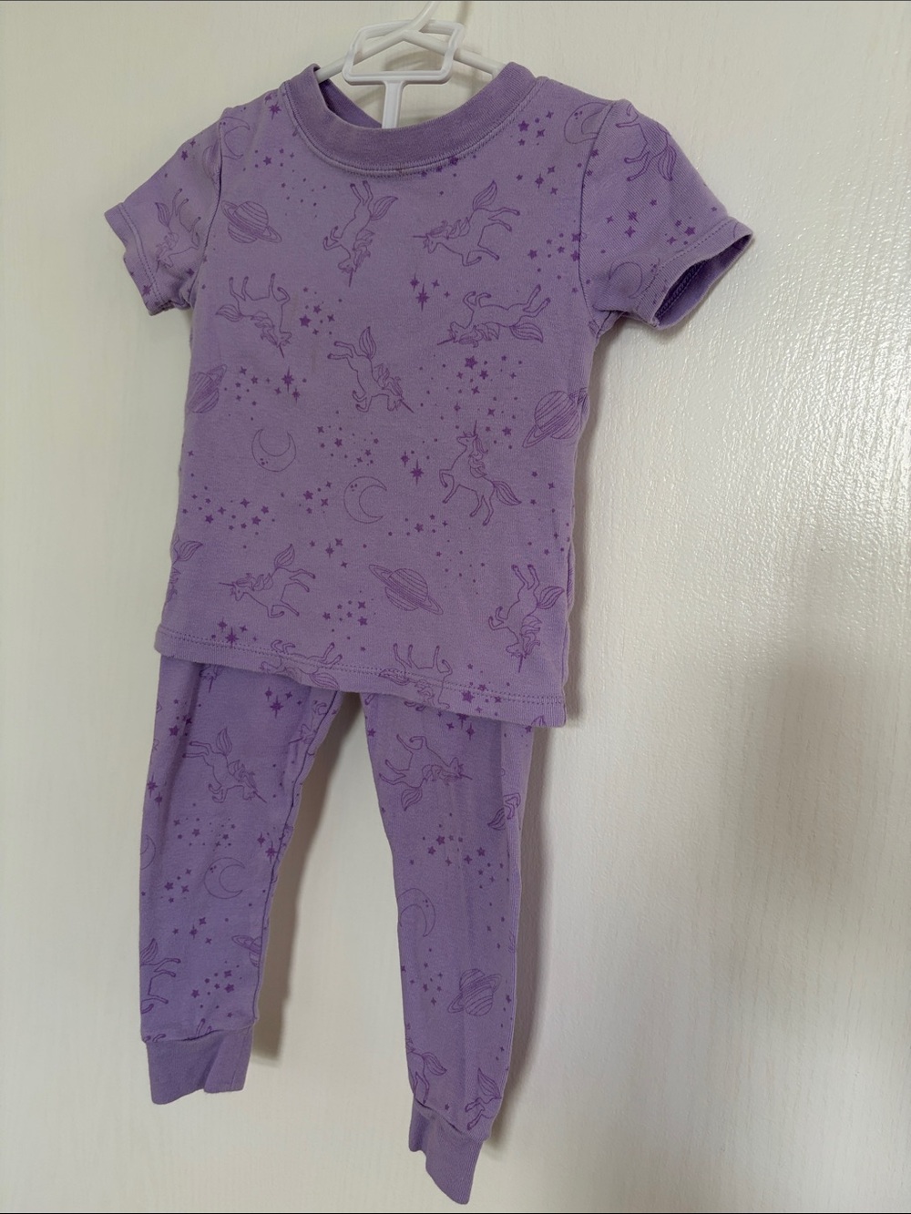2T Lilac Unicorn Universe Pajama Set